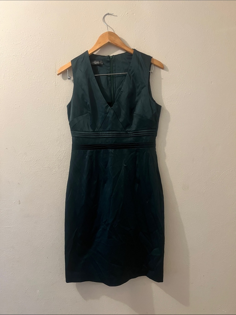 Sandro Ferrone Forest Green Silk Dress